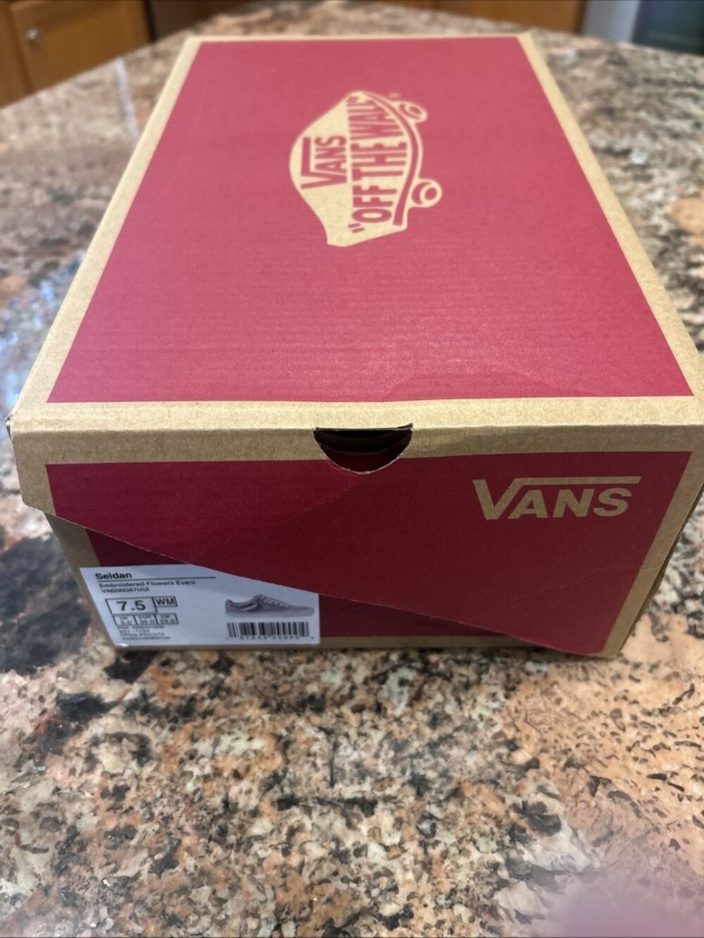 VAN’S OFF THE WALL EMPTY BOX 13x7x4.5” RED LOGO SKATEBOARDER ROOM ORGANIZE VANS